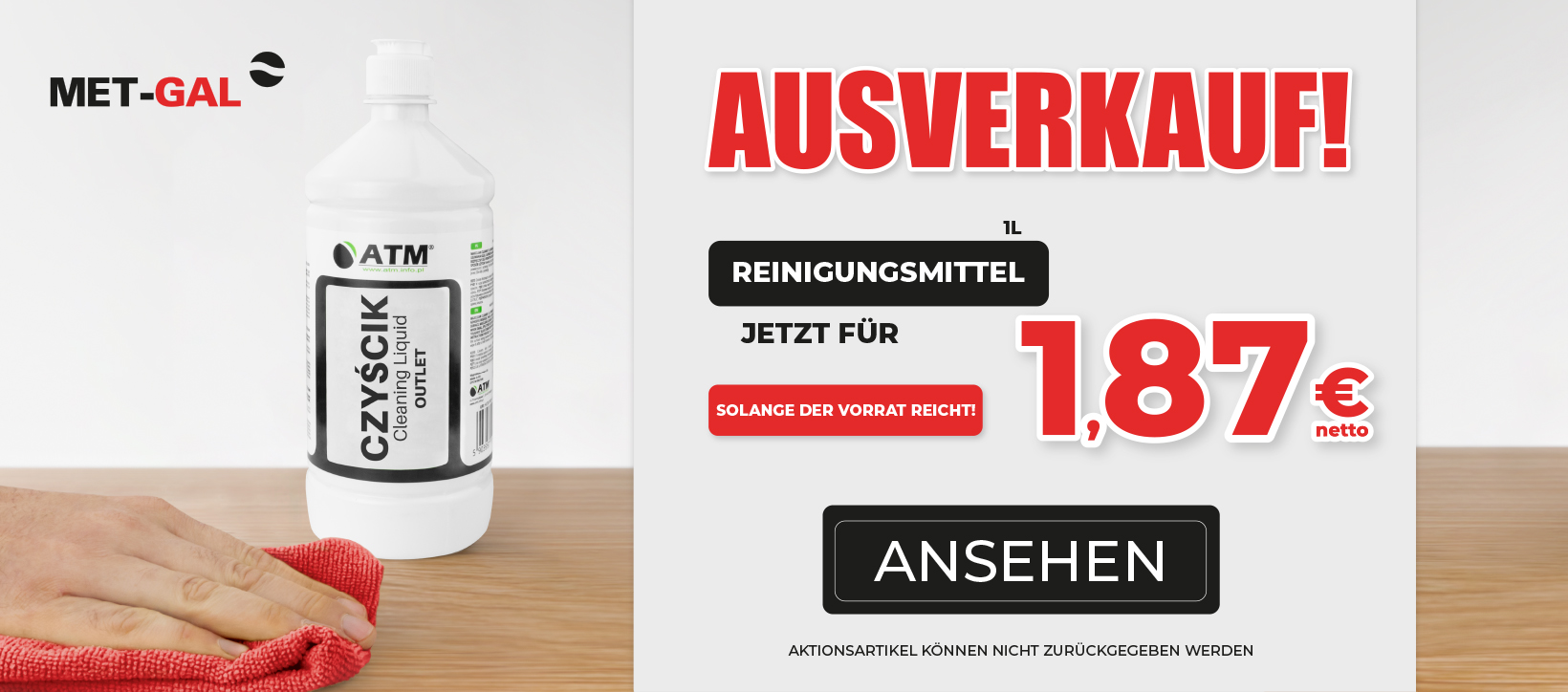 Cleaning Liquid - AUSVERKAUF